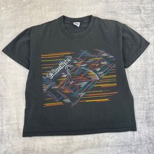 Valvoline Shirt Mens Large Black F1 Racing Vintage 90s Single Stitch Faded Boxy